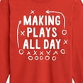 thumbnail image 3 of Instant Message - Making Plays All Day - Toddler & Youth Long Sleeve Graphic T-Shirt, 3 of 6