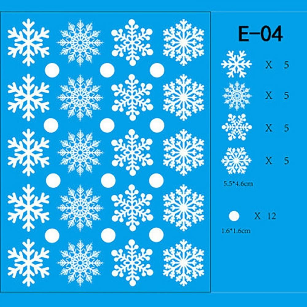 2 Sheets Christmas Window Stickers Wall Christmas Window Wall Decor