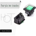 thumbnail image 4 of Lojalitet 3 interruptores basculantes verdes ON/OFF de 16 A/250 V 20 A/125 V CA (DPST), 4 of 5