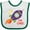 White and Green, variant on Inktastic 1st Birthday Rocketship One Year Old Boys or Girls Baby Bib