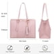 thumbnail image 4 of Bolsa para portátil LOVEVOOK para mujer de 15.6 pulgadas, piel sintética, rosa, 4 of 9