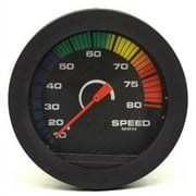 Teleflex Marine Boat Speedometer Gauge 53918 | 3 1/4 Inch 80 MPH Black