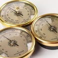 thumbnail image 6 of Barometer Thermometer Hygrometer: 3 PCS Analog Weather Station Clock Mechanical Gauge Set, 2.83in Dial Type Barometers for The Home, Kitchen, Fishing Boat, Baby Room, Office, Terrace (Gold), 6 of 12