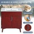 thumbnail image 3 of Furvclv Modern Bathroom Vanity With Sink Combo Set, Solid Wood Frame Small Bathroom Vanity With 2-Door Cabinet, Undermount Sink, For Small Bathrooms, 3 of 7