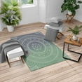 thumbnail image 1 of Mandala Turkish Area Rug, Abstract Floral Design with Themes Native South East Folkloric Illustration, Soft Carpet for Living Room Decor with Distressed Look, 2.6' x 5', Pale Green, by Ambesonne, 1 of 4