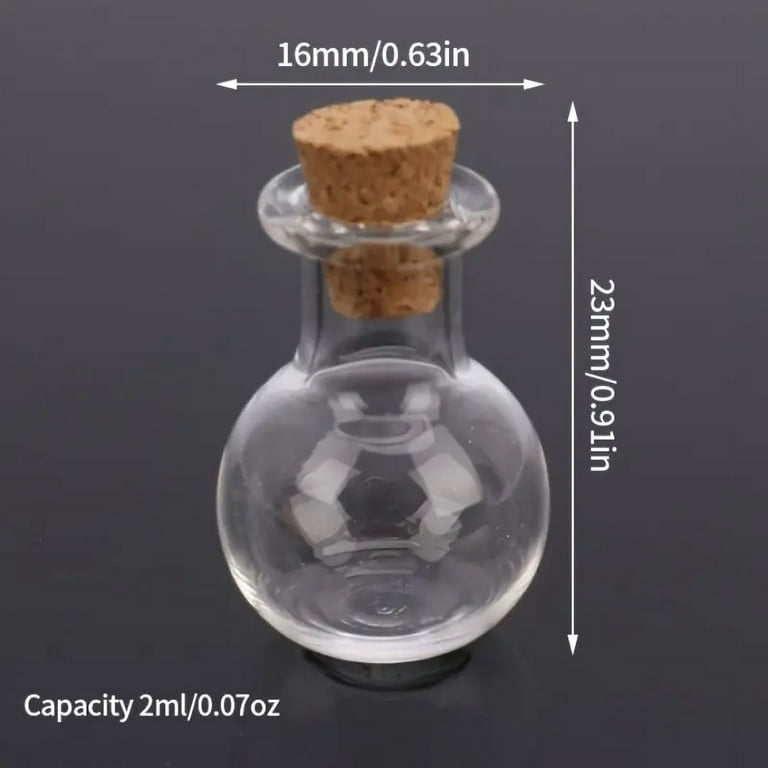 10pcs, Small Glass Bottles, Miniature Potion Bottle, Mini Cork Glass Bottles  