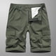 thumbnail image 1 of pstuiky Pantalones cortos de gimnasio, Pantalones cortos cargo casuales para hombre, con bolsillos con botones y cremallera, cintura elástica Pantalones cortos de baloncesto, 1 of 5