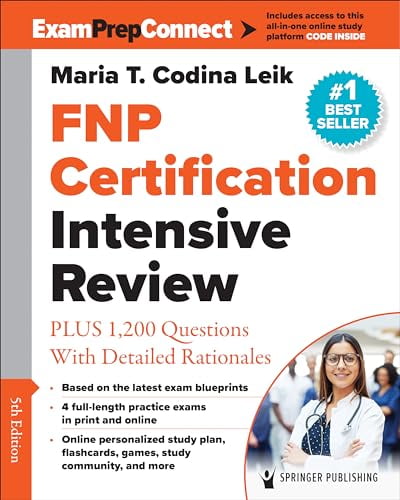 Pre-Owned FNP Certification Intensive Review: PLUS 1,200 Questions With Detailed Rationales, 9780826170668, 0826170668, Paperback, 5 edition