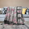 thumbnail image 2 of Pratyus Pink Butterflies Throw Blanket Cozy Soft Fuzzy Plush Home Decor for All Seasons 40x50in, 2 of 6