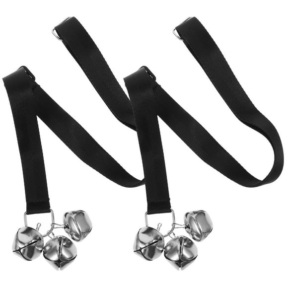 LEORX 2Pcs Dog Doorbell Trainer for Potty Training with Black Imitation Nylon