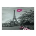 thumbnail image 1 of Paris Cutting Board, Romantic Monochrome Photo of Eiffel Tower Pink Benches and a Kiss Mark, Decorative Tempered Glass Cutting and Serving Board, Small Size, Black White Hot Pink, by Ambesonne, 1 of 1