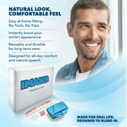 Imako Premium Cosmetic Teeth - 2 Pack - Large, Bleached White - Upper Veneers - Custom Fit at Home, DIY Smile Makeover, Made in USA