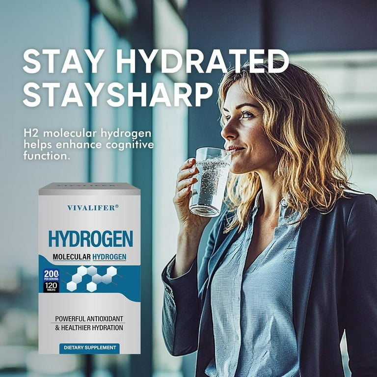 HRW Molecular Hydrogen Water Tablets | 60 Unflavored Tablets For Fatigue Recovery & Mental Clarity | Clinically Validated