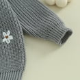 thumbnail image 5 of Okbabeha Baby Girl Floral Sweater Toddler Sweaters Long Sleeve Knit Sweater Crewneck Sweatshirt Newborn Infant Fall, 5 of 7