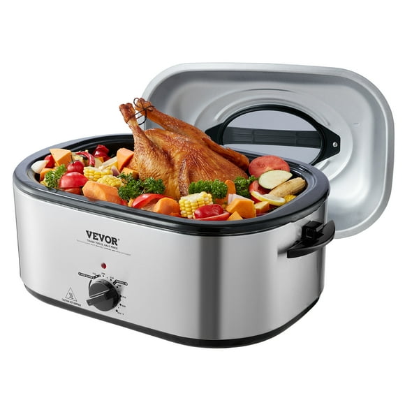 VEVOR 26 QT Electric Roaster Oven with Self-Basting Lid, 1450W, Adjustable Temperature