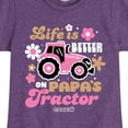 thumbnail image 3 of Case IH - Life Is Better Papas Tractor - Toddler Girls Short Sleeve Graphic T-Shirt, 3 of 6