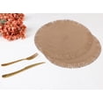 thumbnail image 5 of Unique Bargains Rustic Tassel Place Mats Set of 6 for Dining Table Decor Coffee 15x15in, 5 of 6