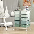 thumbnail image 2 of Gymax 10-Drawer Storage Cart Utility Rolling Trolley Kitchen Office Organizer, 2 of 10
