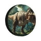 thumbnail image 1 of Fotbe Green Forest Dinosaur Funda de Llanta de Repuesto con Estampado, Engrosada, Ajuste Universal para Jeep, Remolque, RV, SUV, Camión-16 inch, 1 of 6
