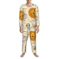 thumbnail image 3 of Fotbe Animals Pattern Long Sleeve Pajama Set for Men,Sleepwear Set,2-piece Loungewear Set,Soft PJs Comfy Nightwear with Pockets-X-Large, 3 of 7