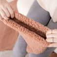 thumbnail image 2 of XZKING Over Knee High Fuzzy Sock Plush Slipper Stockings Furry Long Leg Warmers Winter Home Sleeping Socks,1 Pair Gary, 2 of 9
