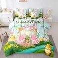 thumbnail image 1 of Easter Egg 7 Piece Comforter Set Full Bed in a Bag,Cartoon Rabbit Kawaii Bedding Sets Gnome Dwarf Sheet Set with Comforter, 1 of 5