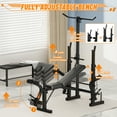 thumbnail image 6 of CazToi 900 LBS Strength Adjustable Weight Bench Set for Home with Lat-Pull Down System, Barbell Rack, Preacher Curl Pad, 6 of 7