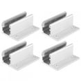 4PCS Door Floor Roller Guide Swing Stopper Positioner Adjustable Wheel
