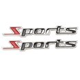 thumbnail image 3 of 2 Pcs Black Red Metal Sports Letters Car Badge Sticker Emblem Decor, 3 of 5