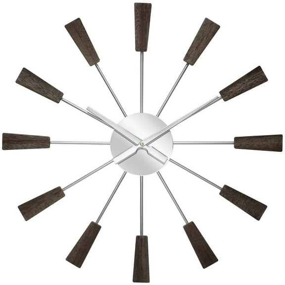 Infinity Instruments Vane Mid-Century Wall Clock, 23.5" Starburst