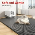 thumbnail image 6 of Cat Litter Box Mat: 47"x 36" Waterproof Kitty Cat Litter Trapping Mat, Easy-clean Double-layer Scatter Control Pad Rug (Black), 6 of 7