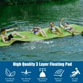 thumbnail image 6 of Gymax 12' x 6' Floating Water Pad Mat 3-Layer Foam Floating Island for Pool Lake Green, 6 of 10