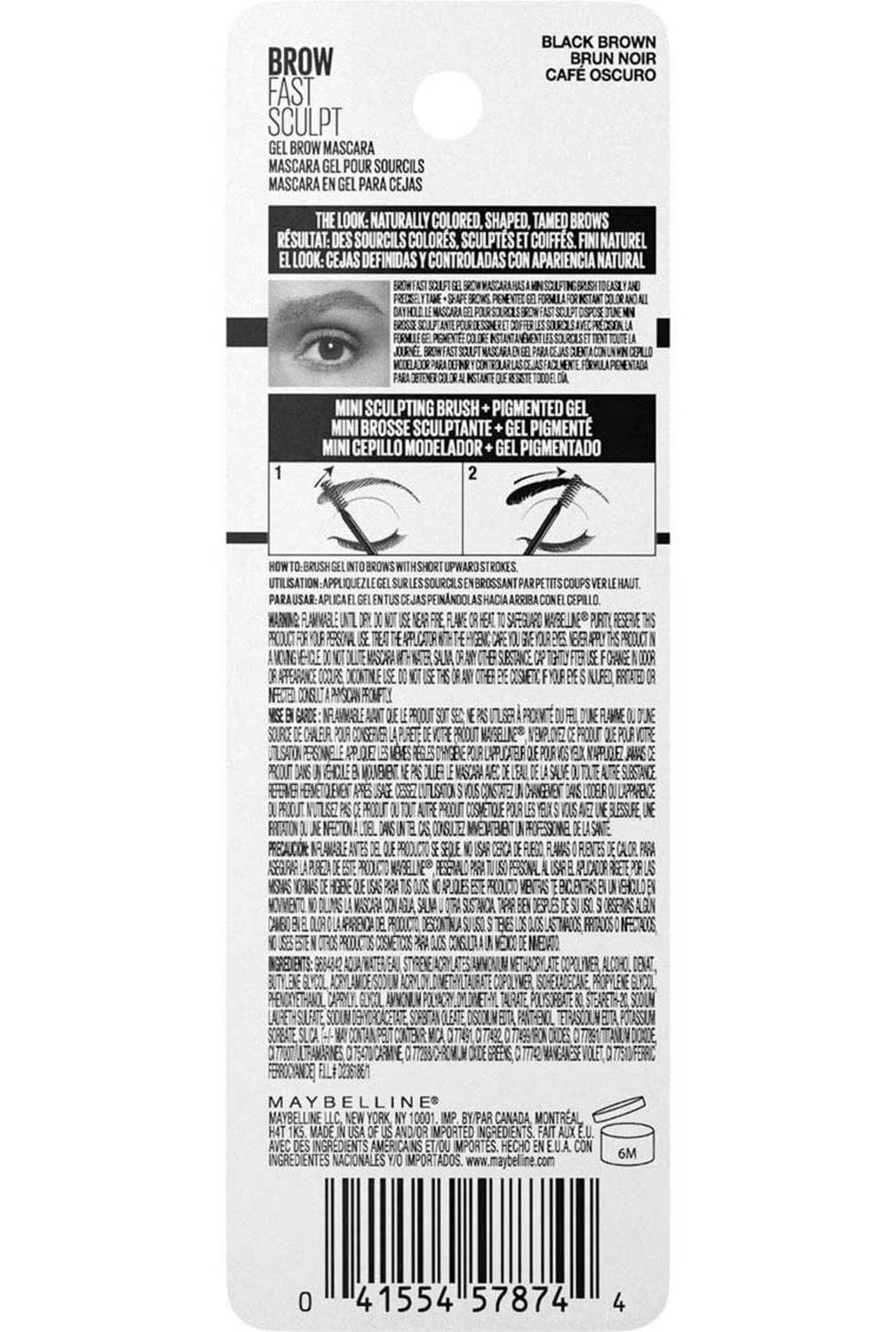 Maybelline New York, Sculpter le visage, Sourcils définis, Maquillage mascara sourcils, 3 GR 3 GR