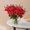 Red, variant on Artificial Floral Blooms Silk Twig for Vernal Dwelling Ornament, Lifelike Faux Floral Arrangement with Flexible Flexible Branches for Vase Centerpiece Wedding Bouquet and Year-Round Indoor Display