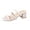 White, variant on Square Toe Heeled Sandals for Women Low Block Heels Sandals Open Toe Chunky Heels Slip on Heeled Sandals for Party Wedding Dress Shoes White 6.5(38)