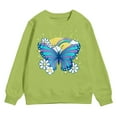 thumbnail image 4 of Zshosam Sweatshirts Girl Toddler Baby Boy Girl Sweatshirts Long Sleeve Crewneck Pullover Kids Fall Winter Clothes,Green 5 Years, 4 of 4