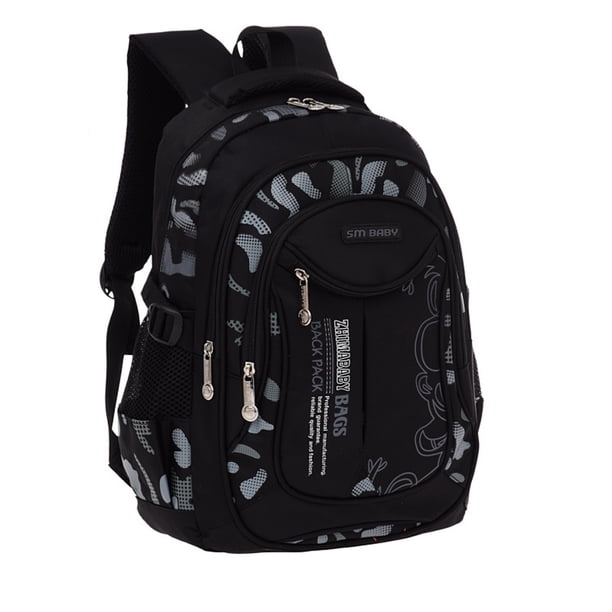 Jumpingount Estudiantes Libro Papelería Almacenamiento Impreso escolar Senderismo portátil con cierre de cremallera de gran Mochilas Gris Largo Jumpingount AP012774-04