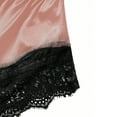 thumbnail image 4 of Feimerou Women Pajamas Sets Sleepwear Satin Silk Sexy Lace Camisole Shorts Nightwear Soft Solid Comfort 2 Piece Loungewear Sets Cyber and Monday Sales, 4 of 7