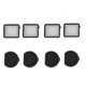 thumbnail image 1 of Filtros De Repuesto Para Aspiradora, Silicona ABS Que Captura Partículas Finas, Filtrado De Polvo, 4 Piezas, Kit De Filtros De Aspiradora De Ajuste Perfecto Para Mantenimiento, 1 of 7