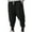 Black, variant on Dagugfen Plus Size Pants for Men Drawstring Drop Crotch Baggy Lightweight Travel Cropped Lounge Pants Hip Hop Pants