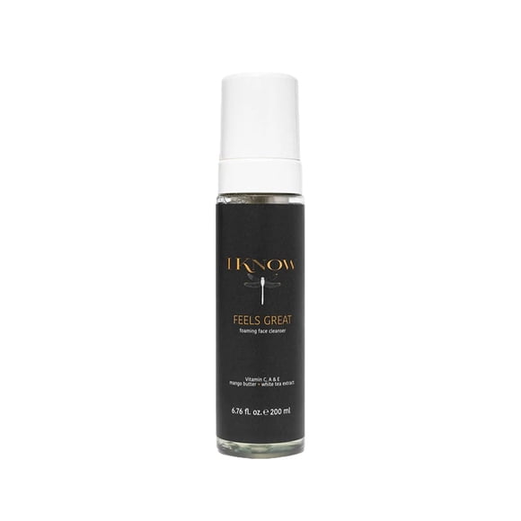 IKNOW FEELS GREAT Limpiador facial espumoso Limpiador facial suave para limpieza profunda, cuidado refrescante de la piel y lavado facial diario, lavado facial hidratante e hidratante (6.76 oz)