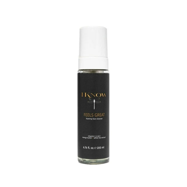 IKNOW FEELS GREAT Limpiador facial espumoso Limpiador facial suave para limpieza profunda, cuidado refrescante de la piel y lavado facial diario, lavado facial hidratante e hidratante (6.76 oz)