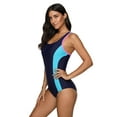 thumbnail image 3 of Sociala Women's Racerback One Piece Sports Swimwear Wider Straps Swimsuit, 3 of 5