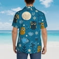 thumbnail image 4 of Kll Men'S Hawaiian Shirt Short Sleeve Button Down Beach Shirts-Cute Colorful Owls And Trees, 4 of 7