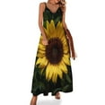 thumbnail image 1 of Vestido de girasol rojo y amarillo con flores de colores, estético, escote en V, estilo bohemio, para playa, diseño sexy para mujer, talla grande, 1 of 7