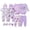 Purple, variant on KIMI BEAR Newborn Baby Girl Layette Set Shower Gift Sets 4 Packs Romper Pants Sets Long Sleeves Short Sleeves Floral Bodysuit with Hat Gloves 10pcs Purple NB