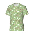 thumbnail image 5 of Vsdgher Cute Frog2 Print Men's Dry Fit Mesh Athletic Shirts Moisture Wicking Tennis T-Shirt Tops, 5 of 9