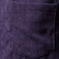 thumbnail image 5 of Mens Lightweight Corduroy Shirt Button Down Shacket Jackets with Pockets Long Sleeve Solid Color Collar Top (Purple 2XL), 5 of 5