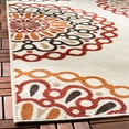 thumbnail image 2 of SAFAVIEH Veranda Axum Geometric Indoor/Outdoor Area Rug, 6'7" x 6'7" Square, Cream/Red, 2 of 4