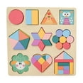 thumbnail image 2 of Wooden Puzzle Board, Geometry Learning Toy, Shape Matching Game, Educational Building Blocks, Math Teaching Toy, Kids Puzzle Toy, Early Education Toy, Montessori Learning Toy, Shape Sorter, 2 of 6
